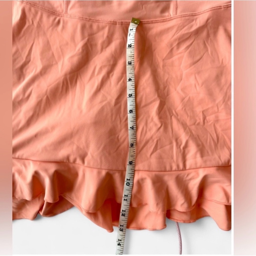 Coral Ruffle Active Dress with Built-In Shorts – Size XL - Picture 5 of 5